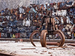 industrial grabber recycled scrap metal